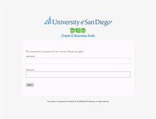 Tablet Screenshot of oracleapps.sandiego.edu