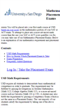 Mobile Screenshot of mathplacement.sandiego.edu