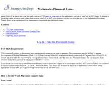 Tablet Screenshot of mathplacement.sandiego.edu